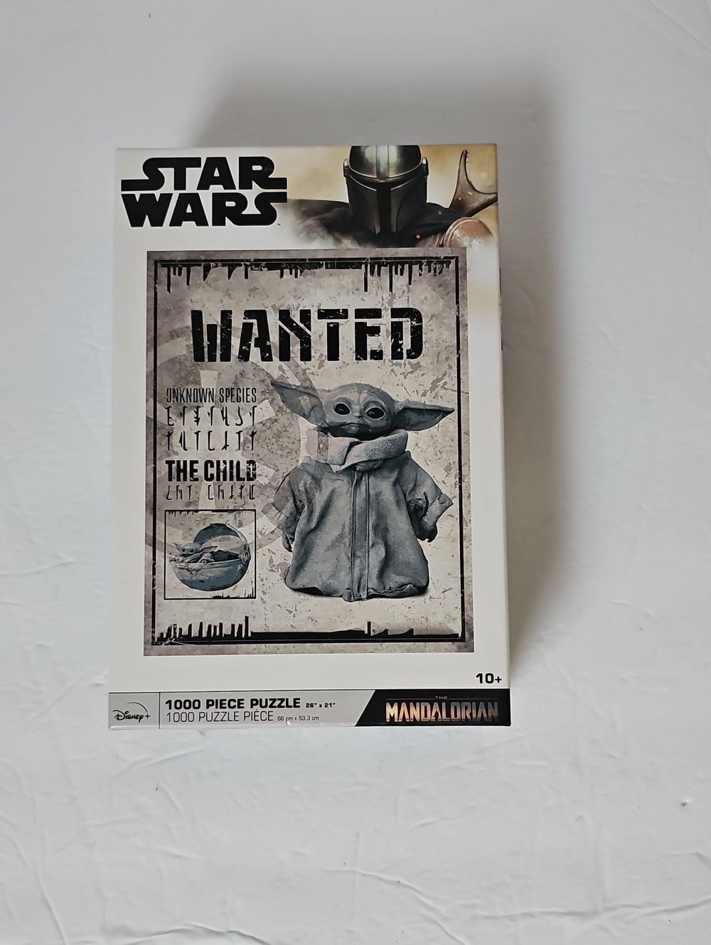 Star Wars Grogu Wanted Poster Puzzle – Black & White Artwork 1000 piece NWT